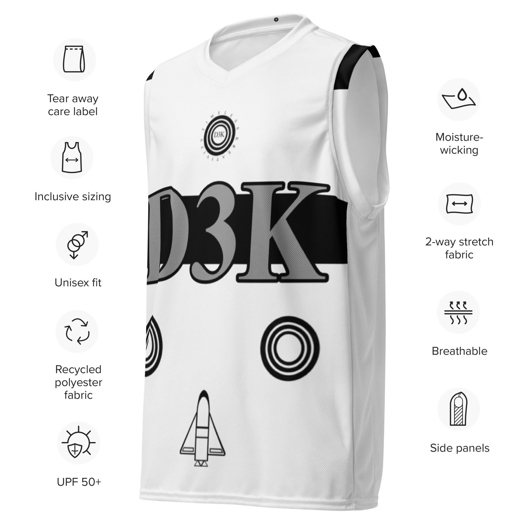 D3K Inspire Jersey White & Black (03)