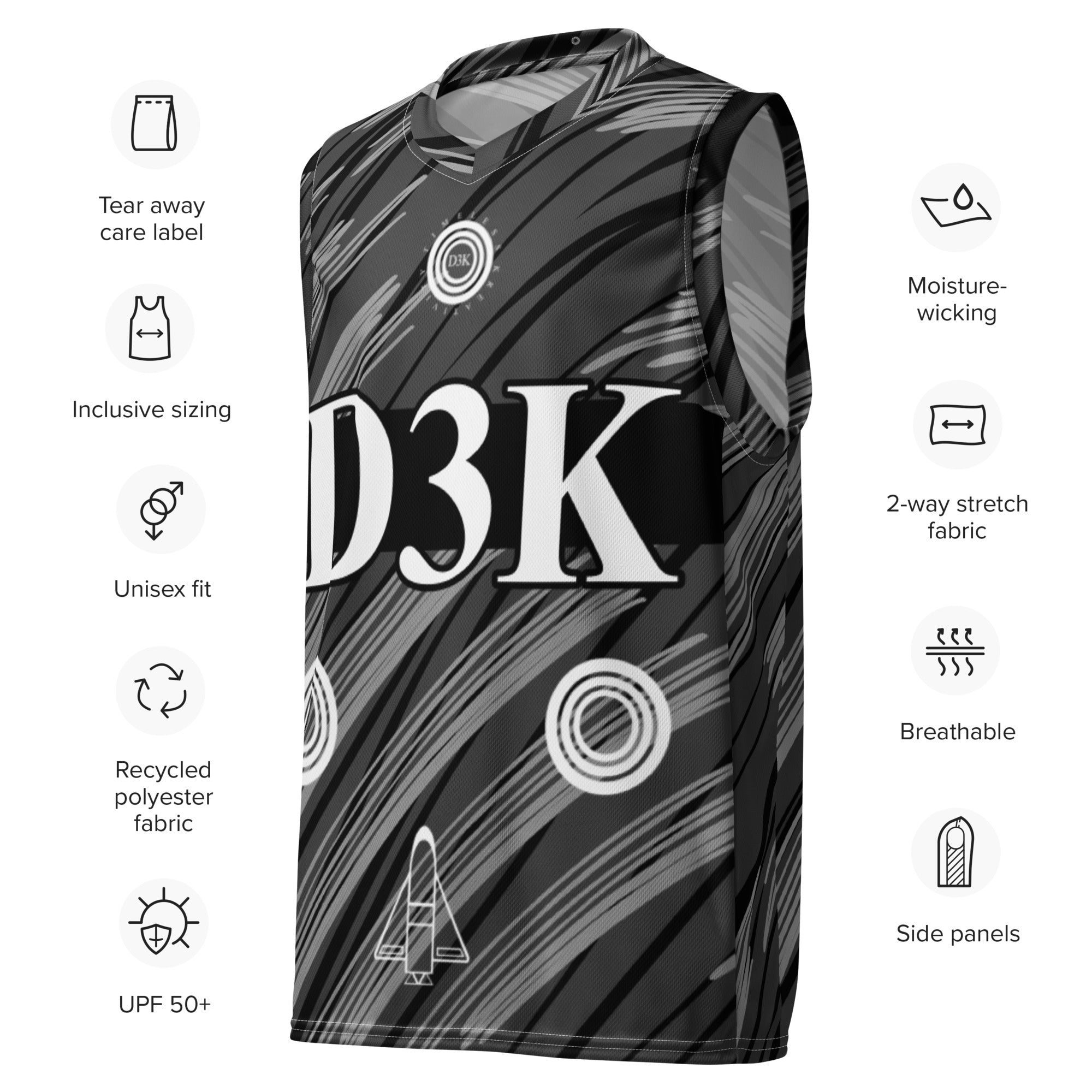 D3K Inspire Jersey Abstract Black & Grey (03)