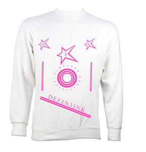 D3K: Season 3 White & Bright Pink Sweatshirt (W)
