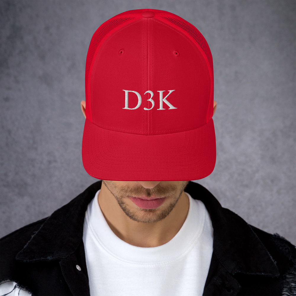 D3K S3 Unisex Trucker Cap (White Text)