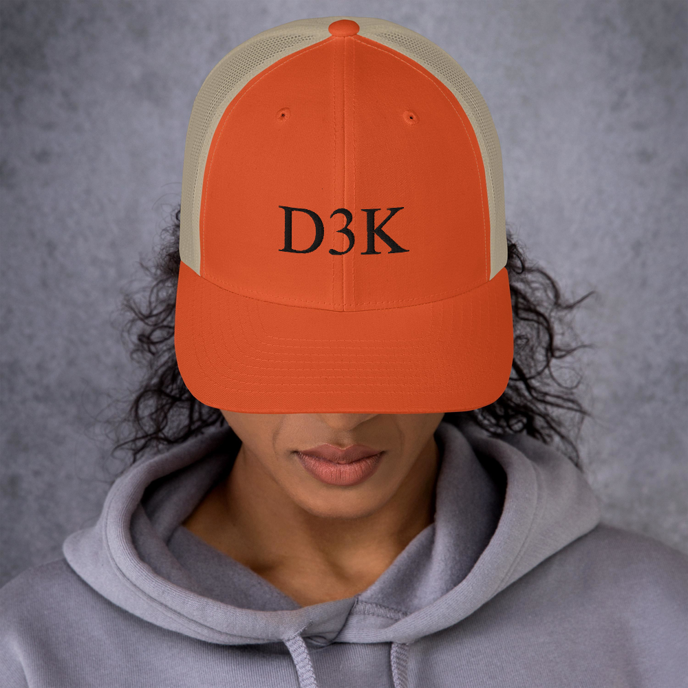 D3K S3 Unisex Trucker Cap (Black Text)