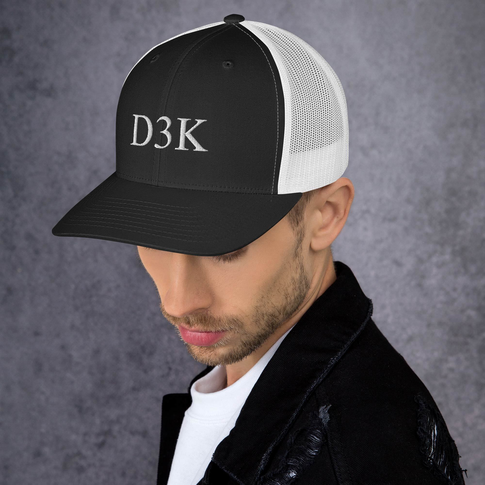 D3K S3 Unisex Trucker Cap (White Text)