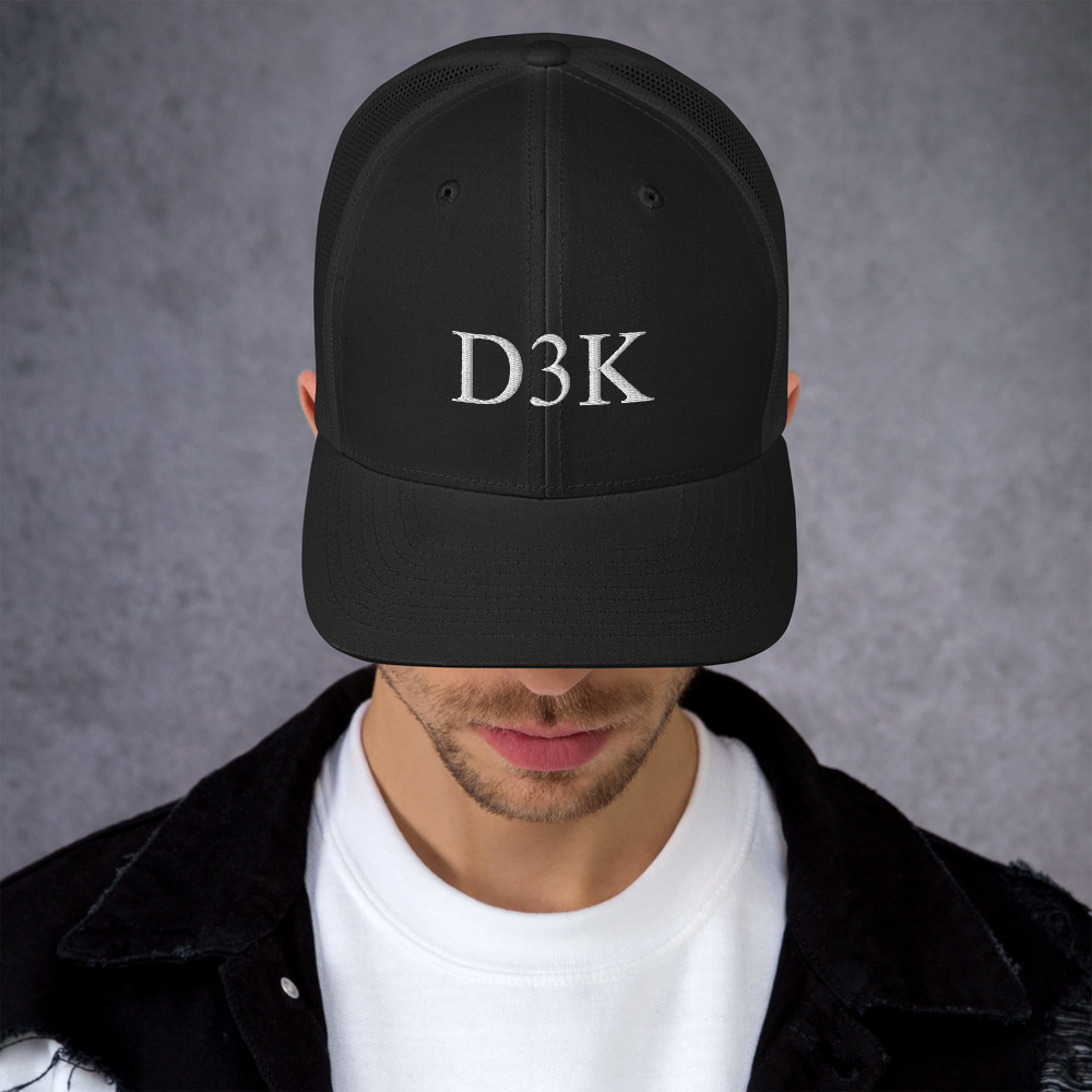 D3K S3 Unisex Trucker Cap (White Text)