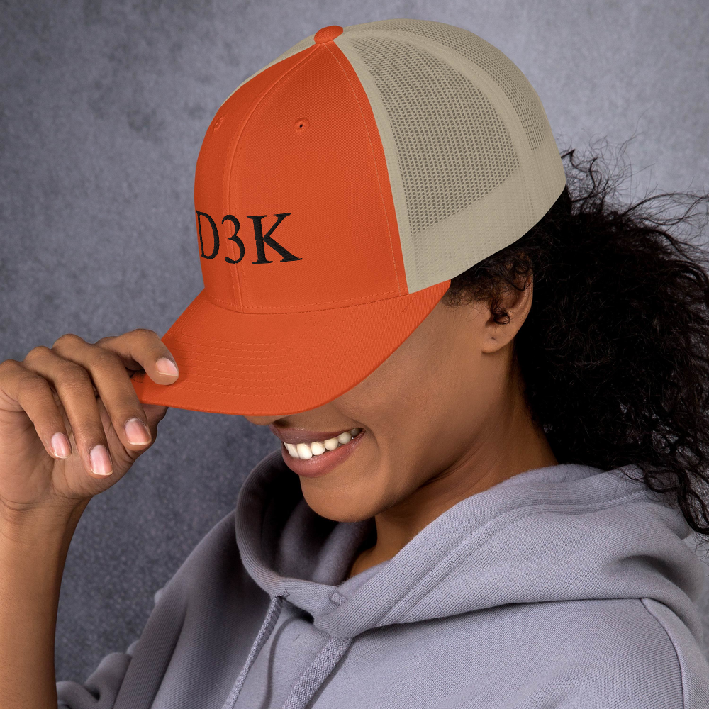 D3K S3 Unisex Trucker Cap (Black Text)