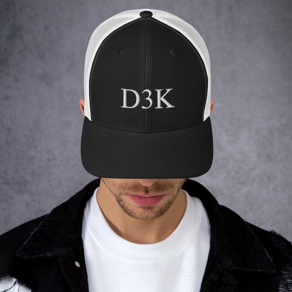 D3K S3 Unisex Trucker Cap (White Text)