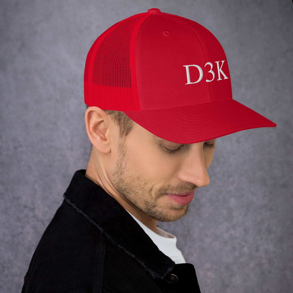 D3K S3 Unisex Trucker Cap (White Text)