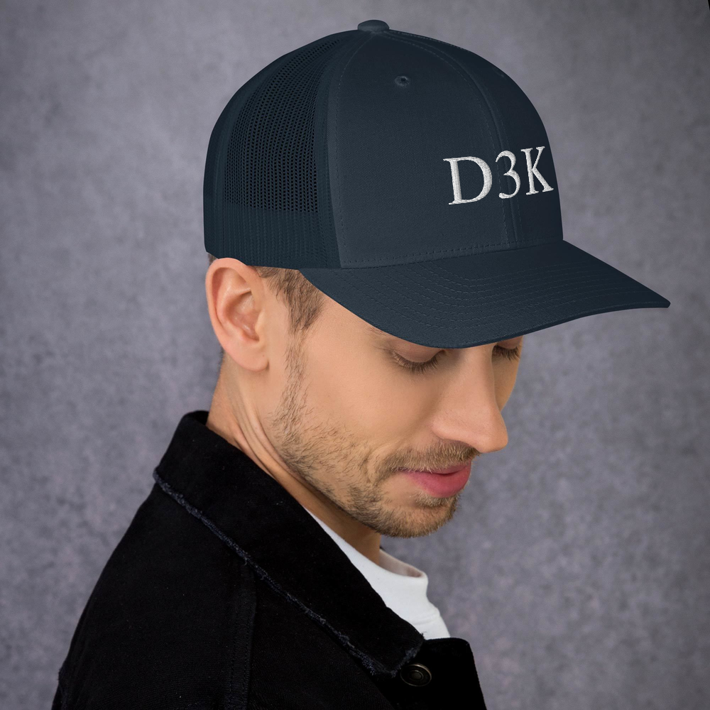 D3K S3 Unisex Trucker Cap (White Text)