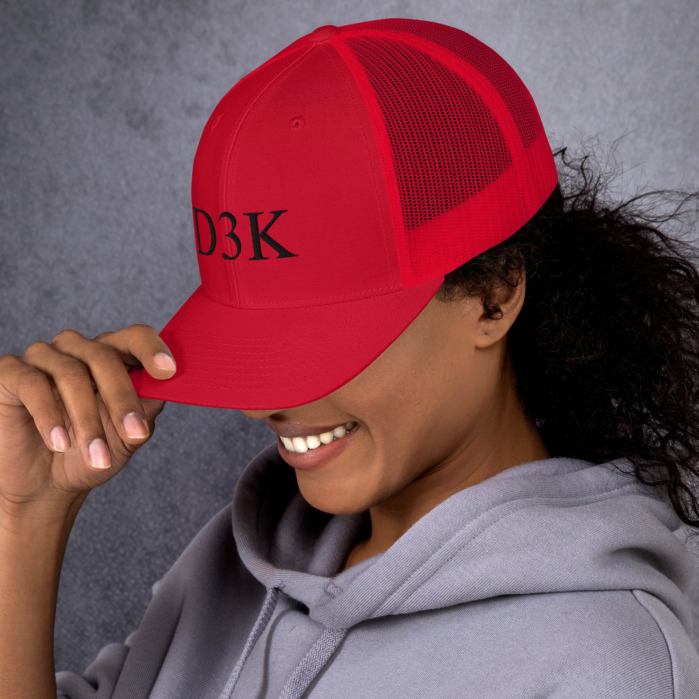 D3K S3 Unisex Trucker Cap (Black Text)