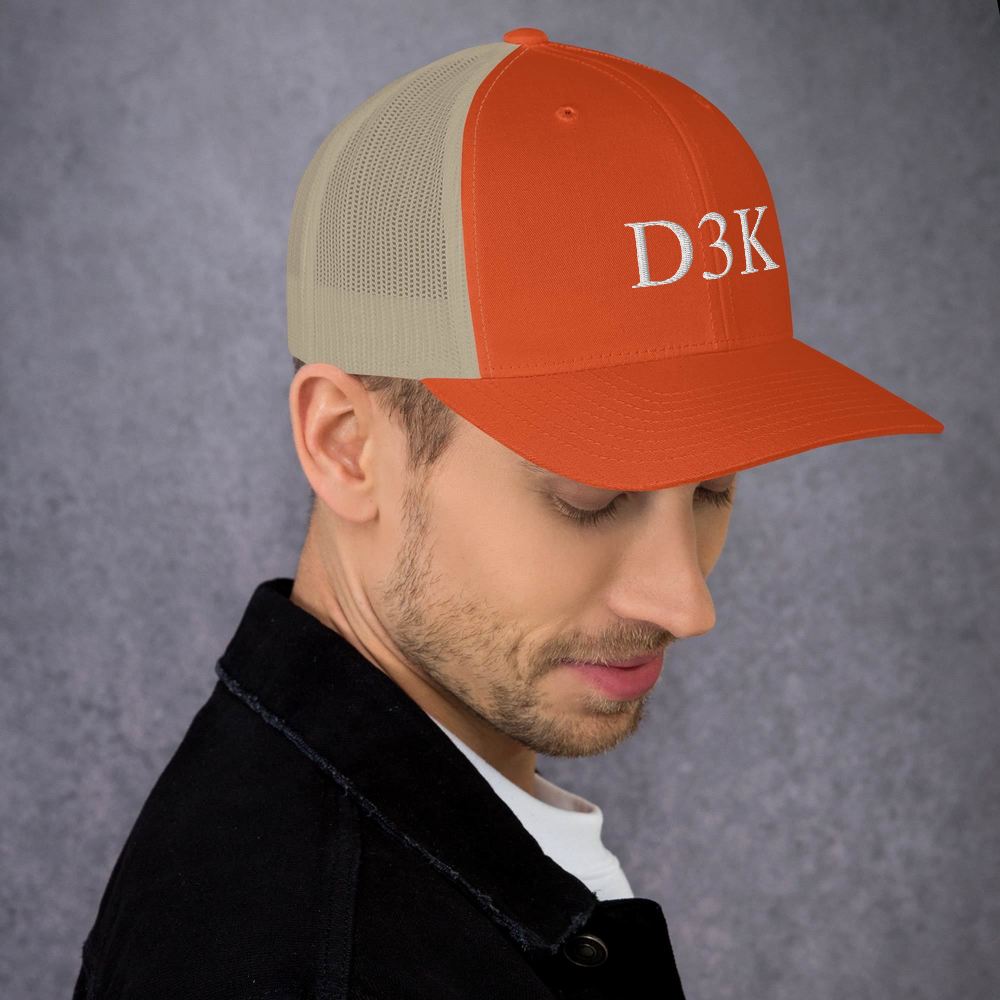 D3K S3 Unisex Trucker Cap (White Text)