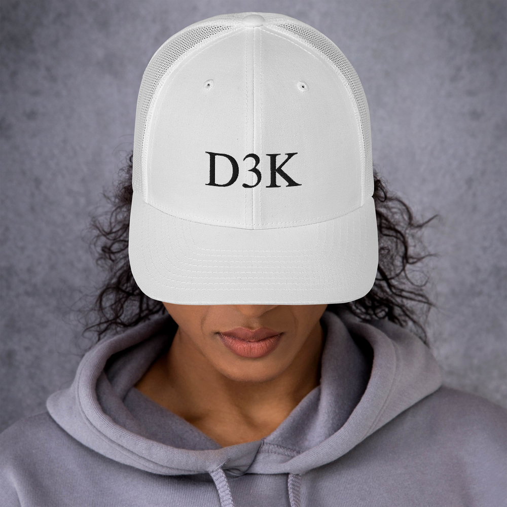 D3K S3 Unisex Trucker Cap (Black Text)