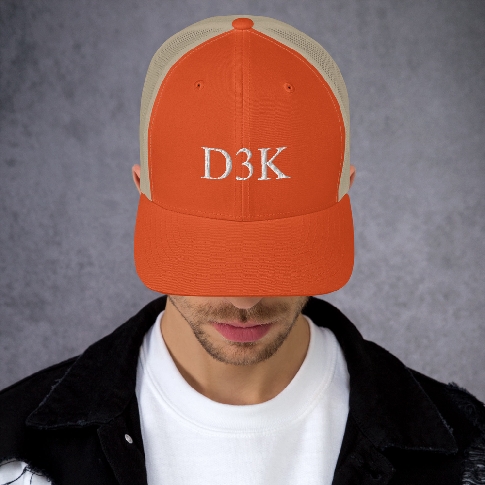 D3K S3 Unisex Trucker Cap (White Text)