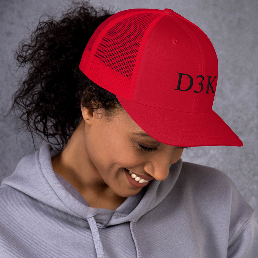 D3K S3 Unisex Trucker Cap (Black Text)