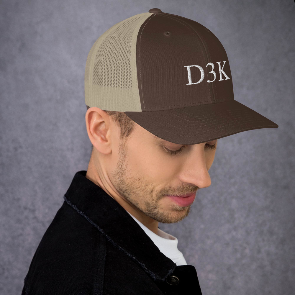 D3K S3 Unisex Trucker Cap (White Text)