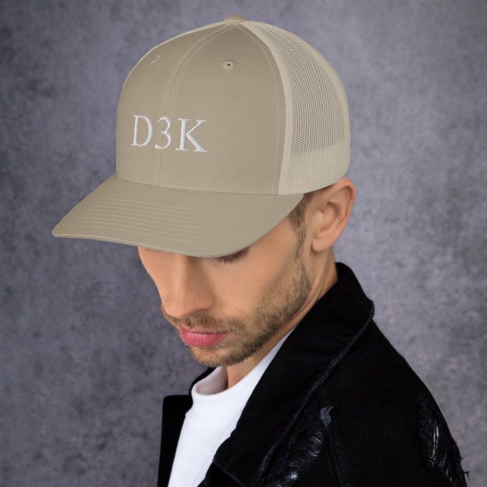 D3K S3 Unisex Trucker Cap (White Text)