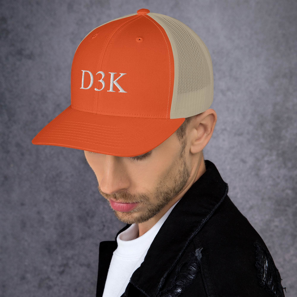 D3K S3 Unisex Trucker Cap (White Text)