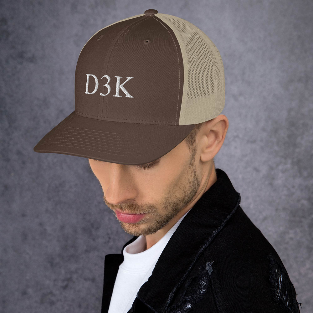 D3K S3 Unisex Trucker Cap (White Text)